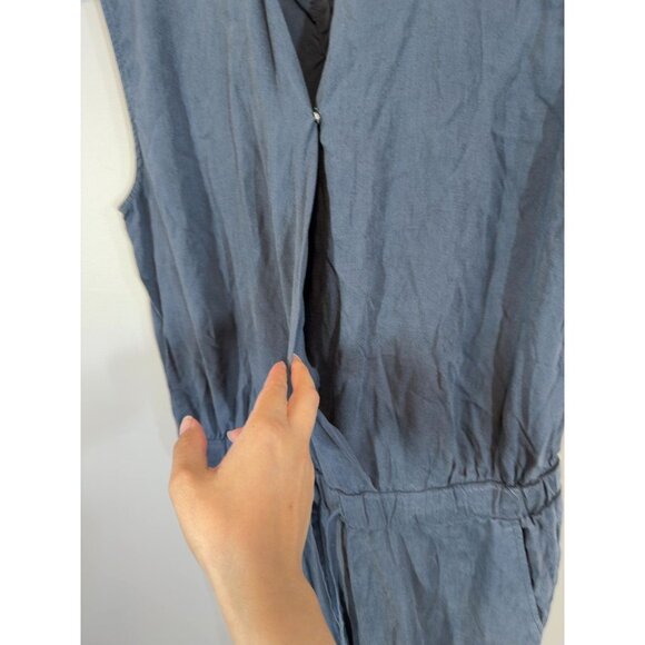 Anthropologie Cloth & Stone Women's Navy Blue Sleeveless Jumpsuit Size S - Picture 5 of 10